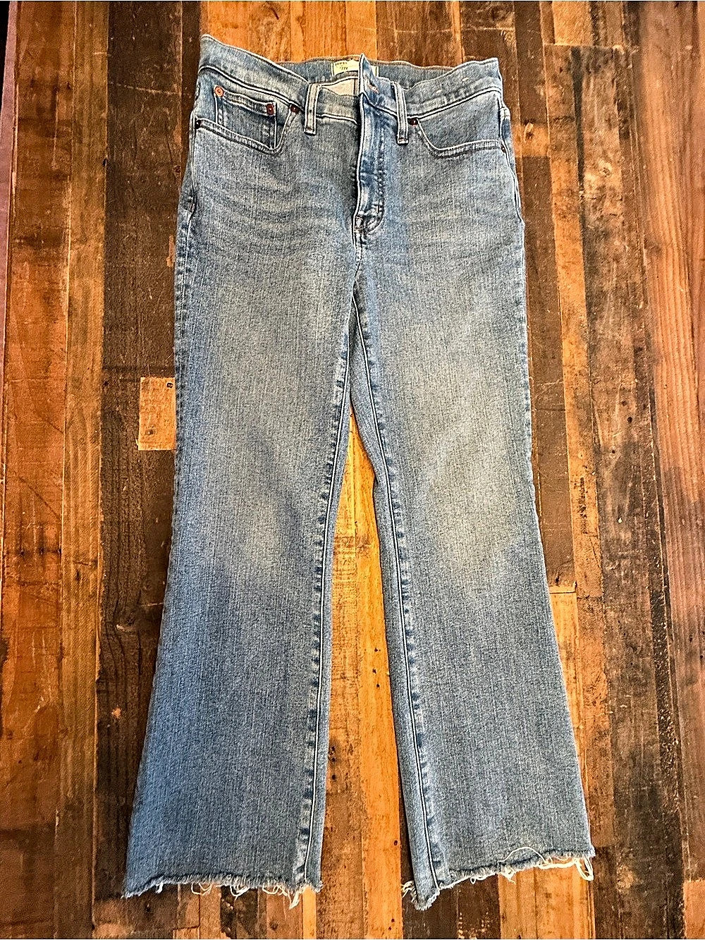 Madewell Mid-Rise Kick Out Jeans Blue Waist 27